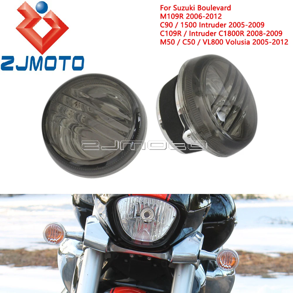 Motorcycle Turn Signals Light Lens For Suzuki Boulevard M109R VL800 Volusia C90 1500 Intruder Blinkers Lenses Cover Front Rear