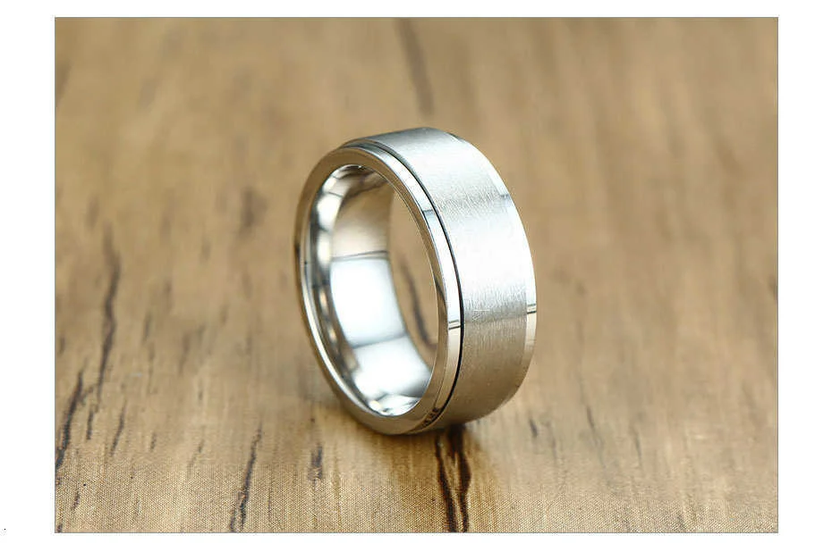 Vnox 6/8 mm Spinner-Ring für Herren, Stressabbau-Zubehör, klassisches Edelstahl-Ehering, lässiger Wikinger-Rune-Sportschmuck – Detail 11
