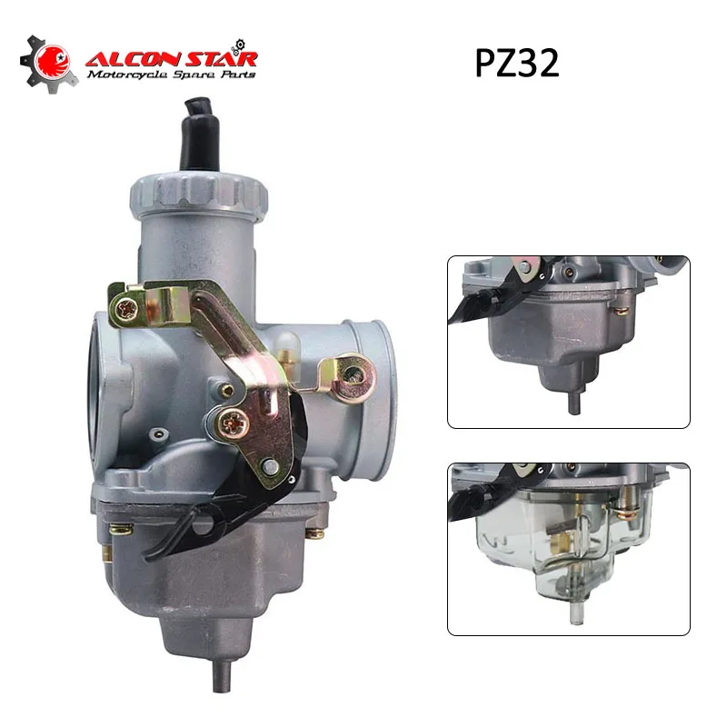 

Alconstar- Dit Bike Moped ATV Motorcycle Keihi PZ32 32mm Manual Choke Carburetor Carb Nylon Float Bowl For Honda Suzuki Racing