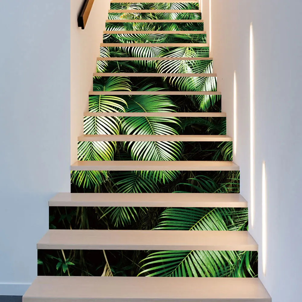18x100cmx13pcs 29 Style Diy Stair Sticker Waterproof Self-adhesive Vinyl Staircase Sticker for Bathroom Kitchen Stairway Decor
