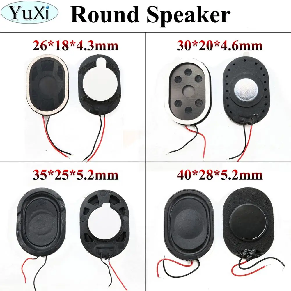 YuXi 1pcs Round Speaker 26mm 30mm 35mm 40mm Loud Speakers Mobile Phone Small Loudspeaker Audio