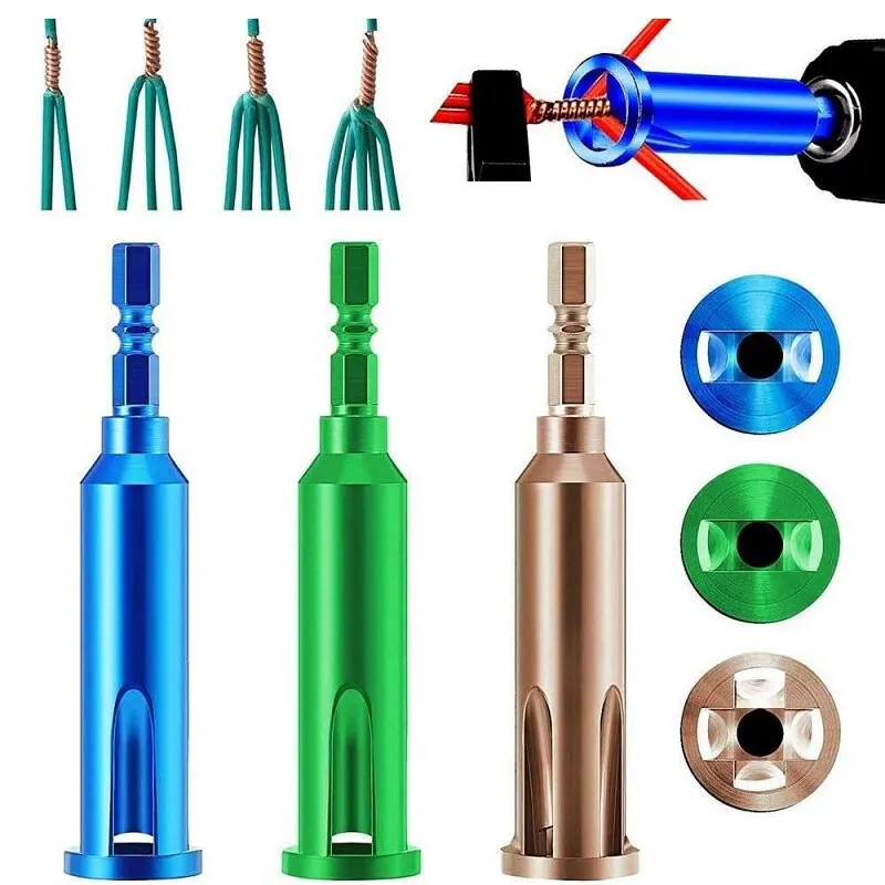 Professional Wire Twister Hexagonal Shank Wire Stripper Electrician Twist Wire Tool Doubling Machine Connector for Power Drill