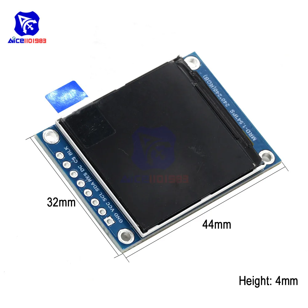 diymore 1.54 inch IPS LCD Display Screen Module 240x240 LCD Board ST7789 Driver 8 Pin IIC SPI Interface for Arduino 3.3V