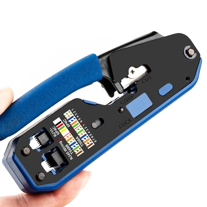 RJ45 Crimping Tool, Network Crimping Tool, Wire Stripper, Wire Stripper for Rj45 Cat6 Cat5E Cat5 Rj11 Rj12 Connector