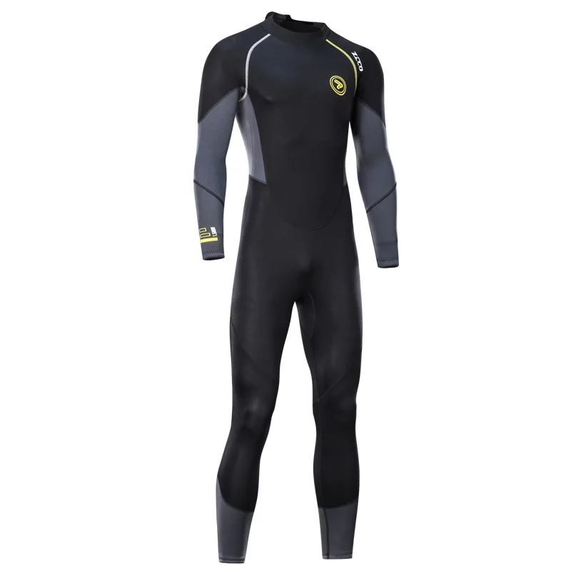 ZCCO Men 1.5MM Neoprene Wetsuit Diving Suit Long Sleeved One Piece Set Scuba Spearfishing Snorkeling Winter Thermal Swimsuit