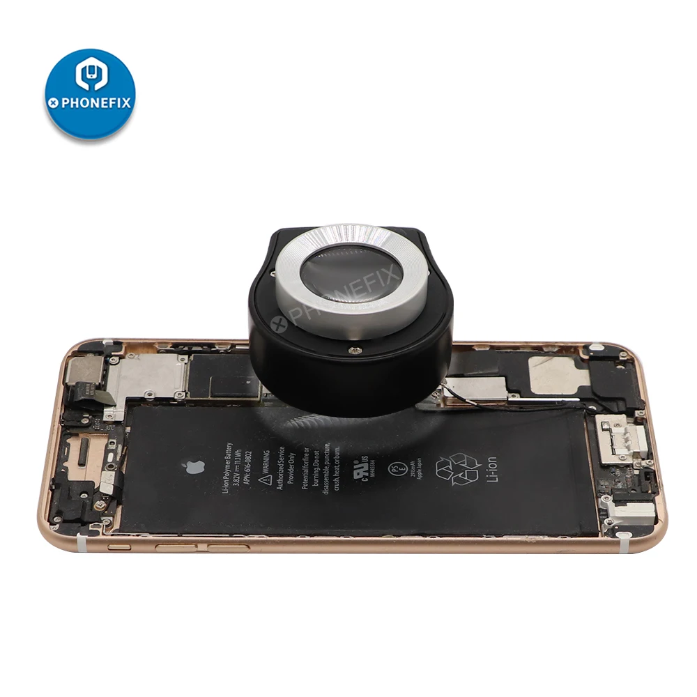 Lupa de cristal óptico LED de mano, lupa de joyería con luz LED, lámpara iluminada UV, 30X