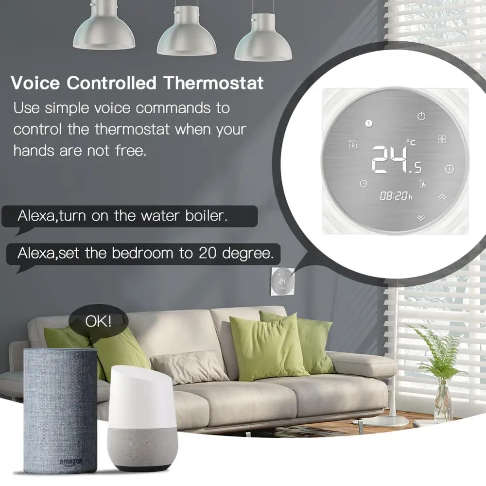 TUYA Smart WiFi Thermostat Temperature Controller for Water/Electric floor Heating Water/Gas Boiler Works with Alexa Google Home