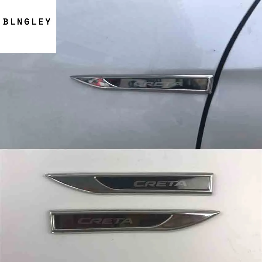 2pcs/lot stainless steel both sides Fender decoration cover for Hyundai CRETA IX25 car accessories