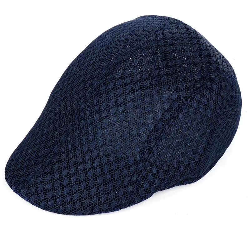 2021New Fashion Unisex Men Women Sun Mesh Beret Cap Newsboy Golf Flat Peaked Sport Hat