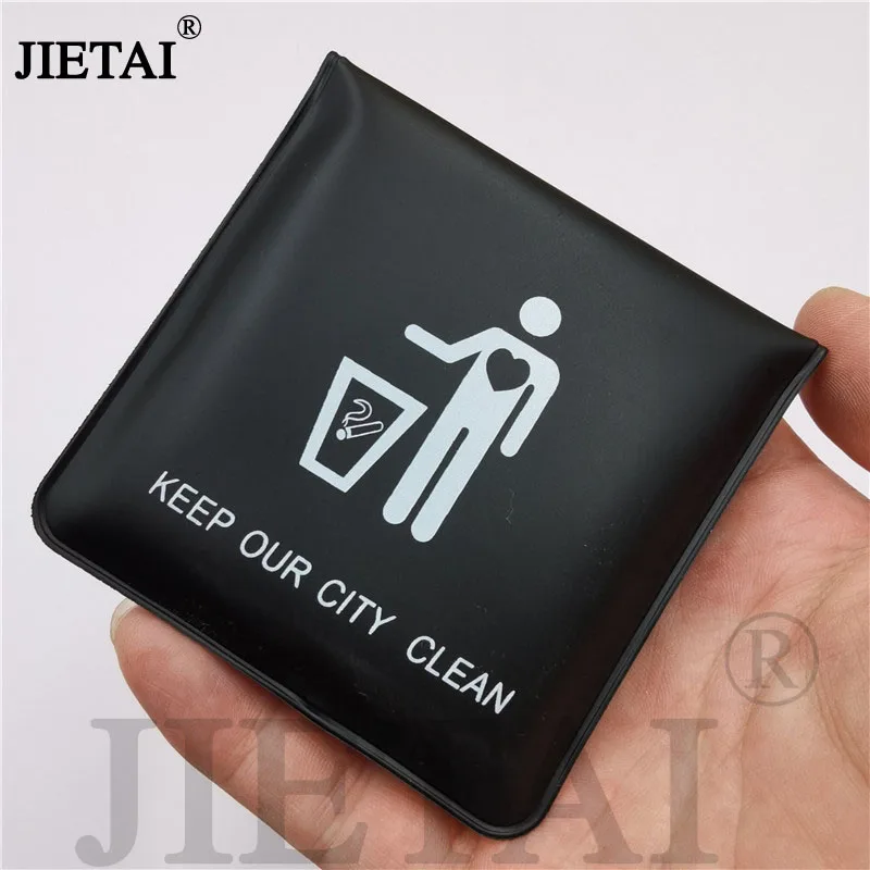 Mini Ashtrays Bag Potable Pocket Ashtray Outdoor Smoking Cigarette Cigar Ash Tray Smoking Tray Ashtray Pocket Smoking 80X80mm