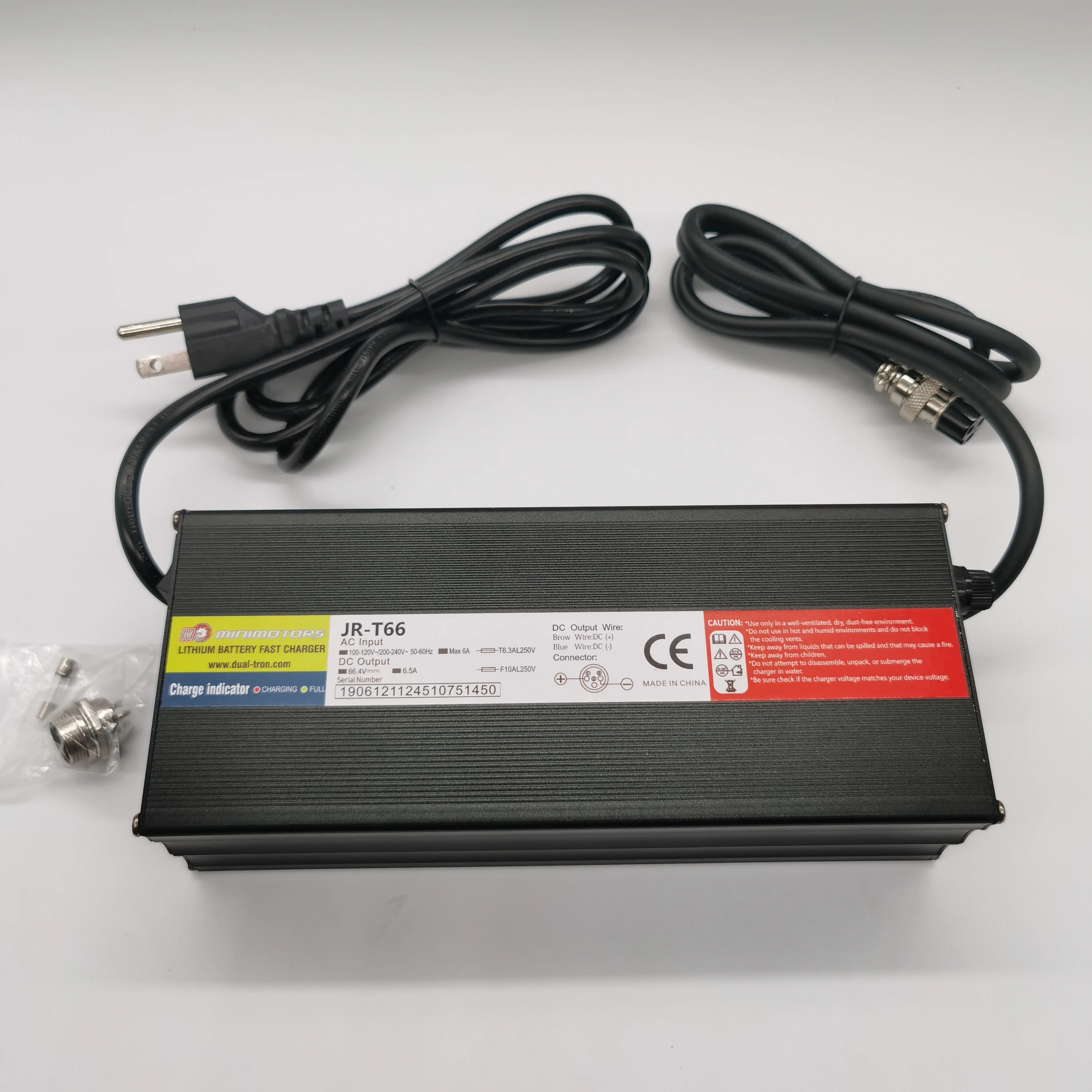 66.4V6.5A 58.1V7A Fast Charger for MINIMOTORS DUALTRON DT 60v scooter and 52V DTmini 100-240V