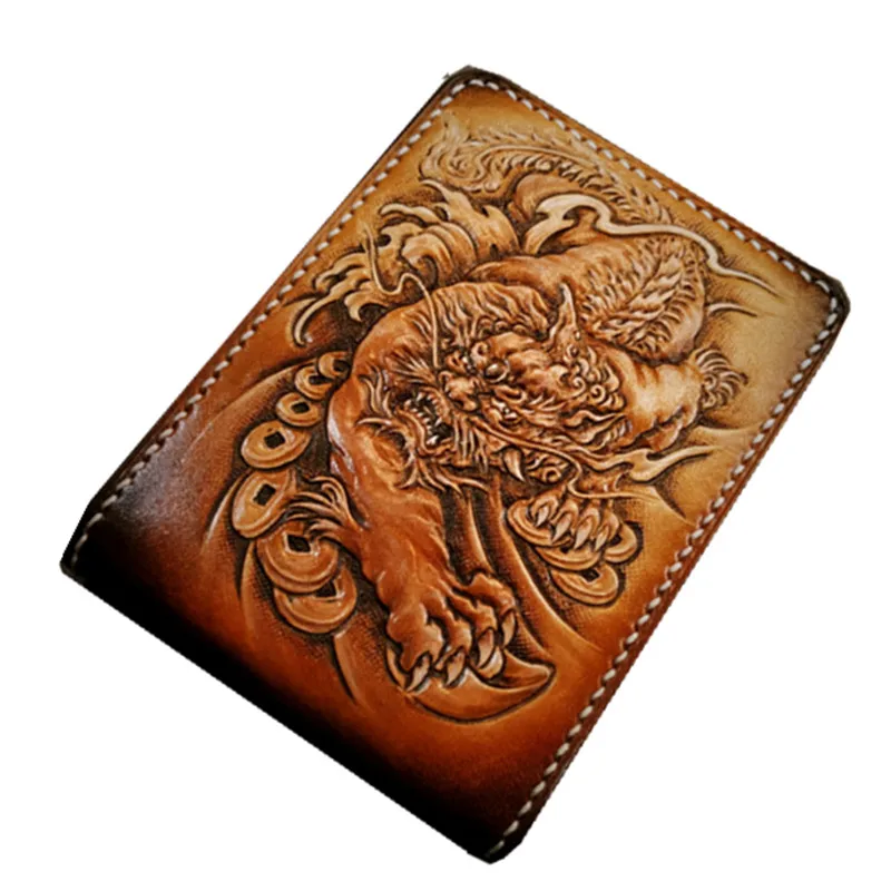 Free Lettering Handmade Women Genuine Leather  Card Holder Passport Cover Organizer Storage Folder Wallets Custom Size