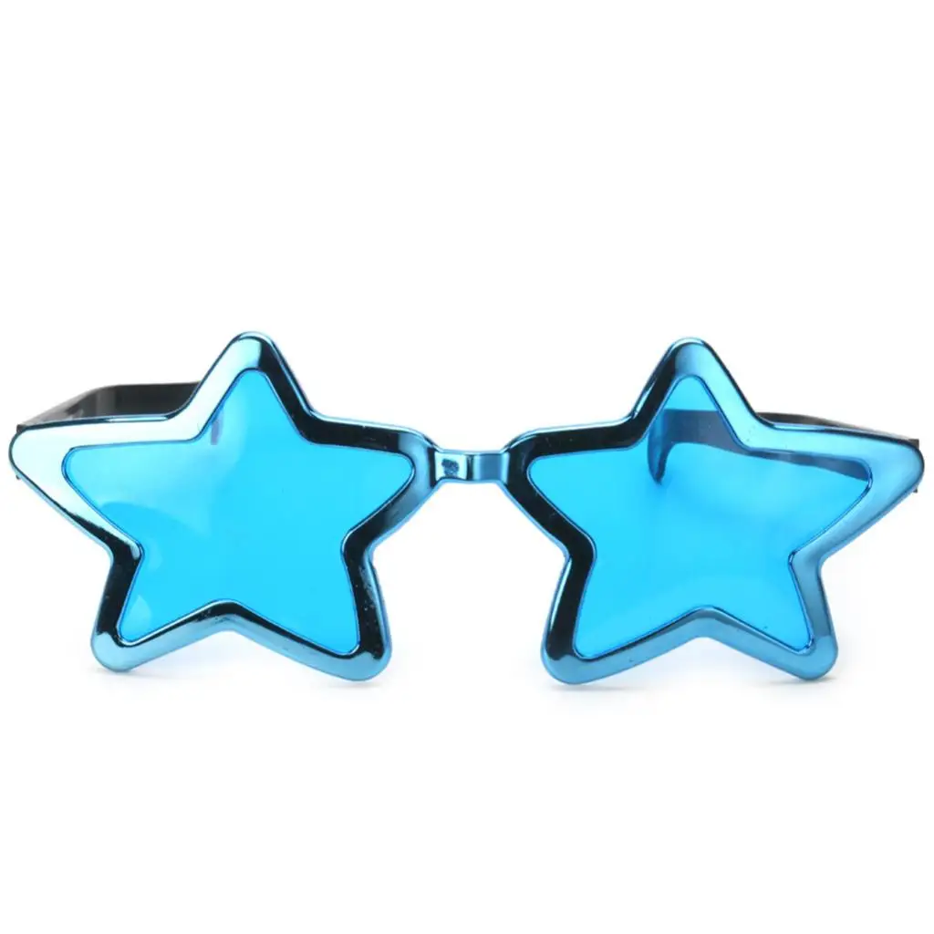 Fashion Big Blue Star Shape Sunglasses Kids Adults Party Eye Wear Glasses Costume Props