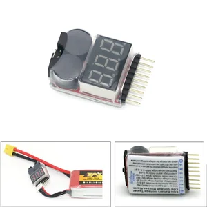 リポバッテリー電圧テスターボルトメーターモニターブザーアラーム1-8S 3.7V-22.2V RCリポバッテリーモデル 10ベストセールスBG 8S -8