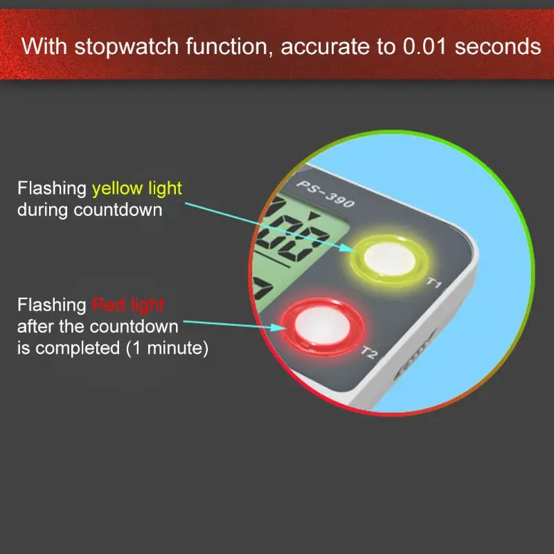 2 Group Timer Stopwatch Kitchen Cooking Timer Portable Digital Electronic 2Group Countdown Alarm Clock Reminder 0.01s