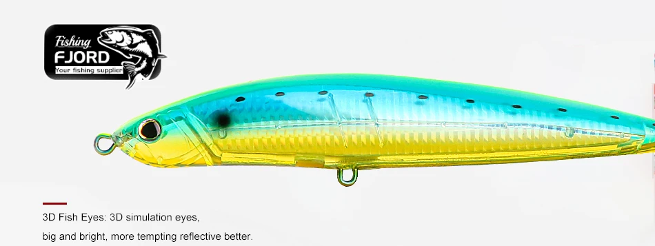 FJORD 200 mm 64 g schwimmender Trolling Big Pencil Hard Fishing Items Meer-Salzwasser-Köder Kunstköder zum Angeln und Freizeit – Detail 8