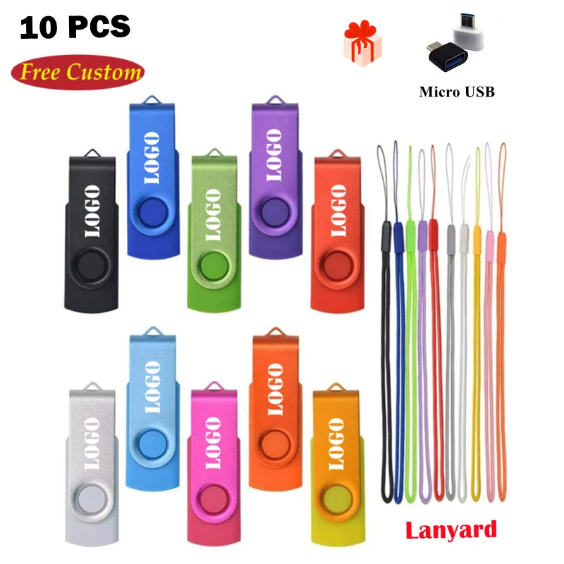 10PCS/lot Colour USB3.0 Flash Drive Pen Drive  4GB 8GB 16GB Pendrive Memory Stick 32GB 64GB USB Stick Gift Free Custom LOGO