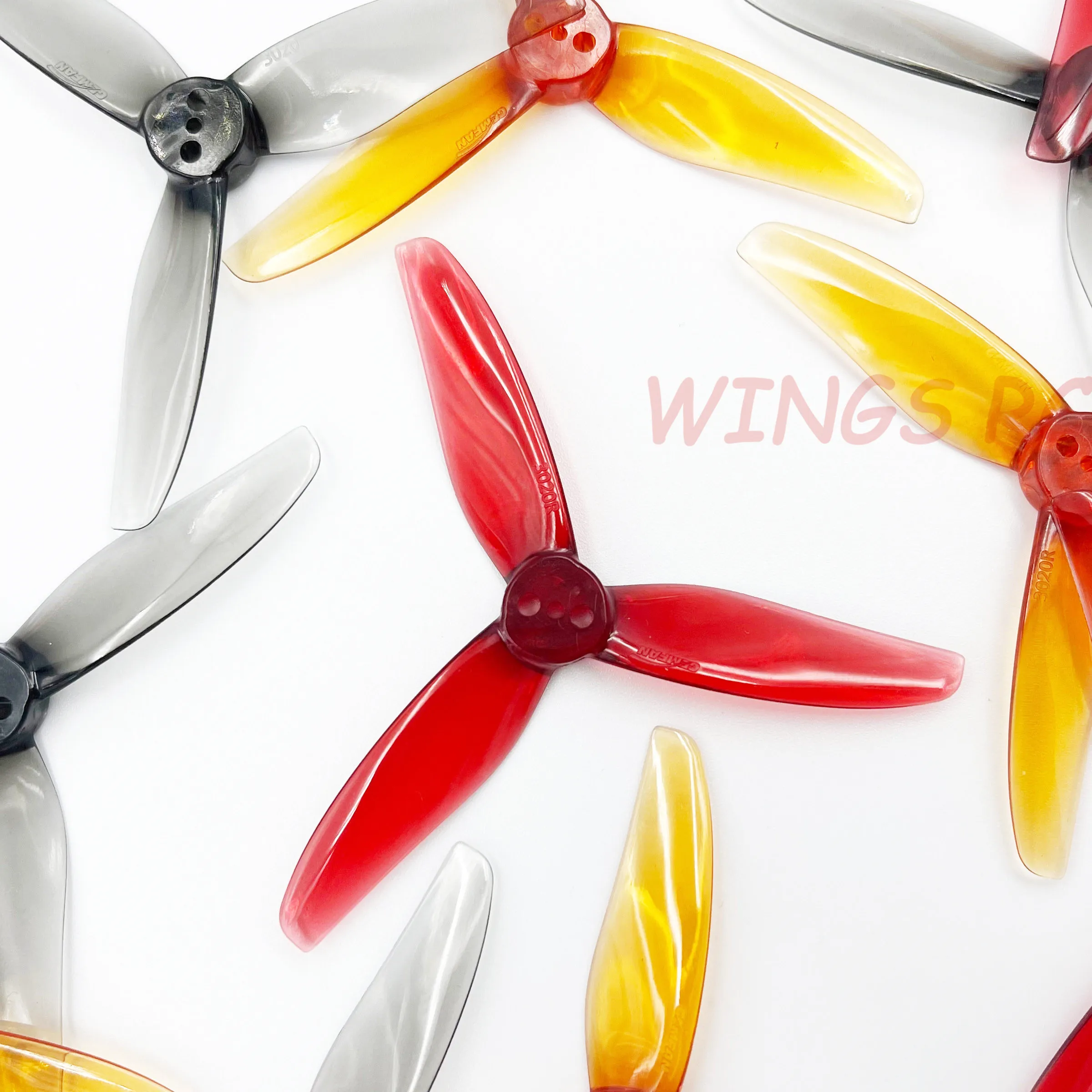 24pcs/12Pairs Gemfan Hurricane 3020 3-Blade PC Propeller 1.5mm for FPV Racing Freestyle 3inch Toothpick Cinewhoop Ducted Drones view 6
