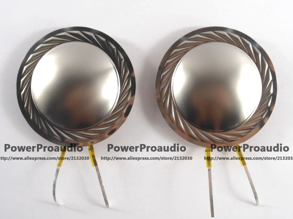 2PCS Diaphragm for  Driver Titanium Dome Voice Coil  44.4mm 8 ohm 1.75inch Round Wire