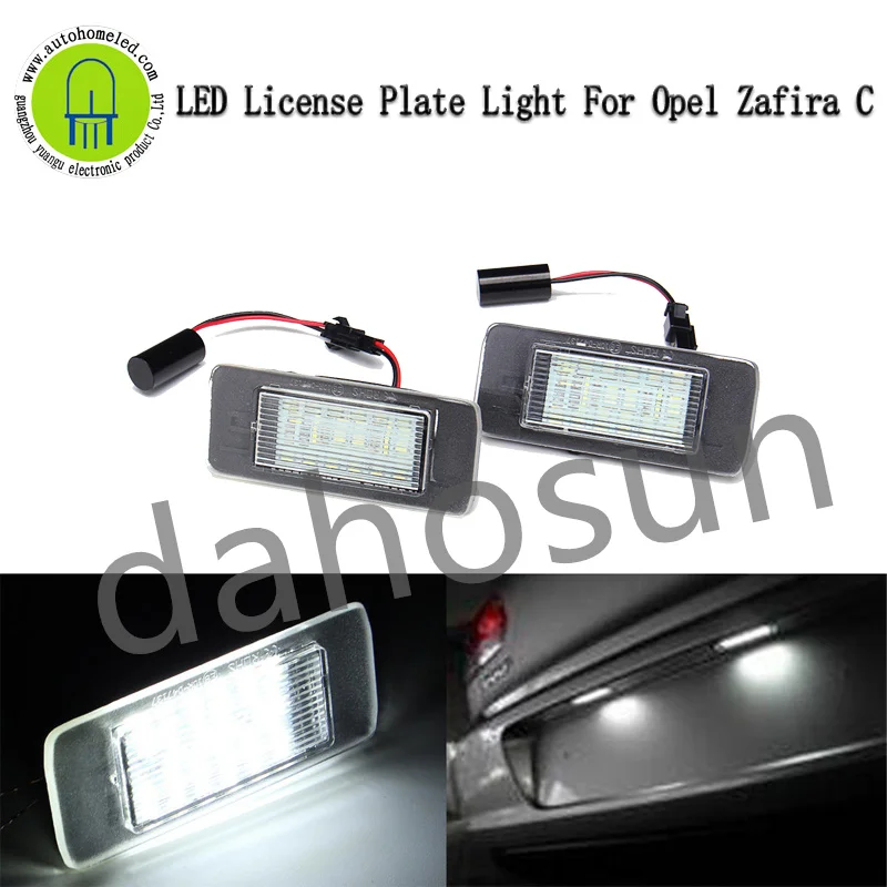 

2Pcs Dahosun Rear Number Plate Lamps White LED License Plate Light Compatible with Opel Zafira C 2012-2015 Astra J Estate 2010-