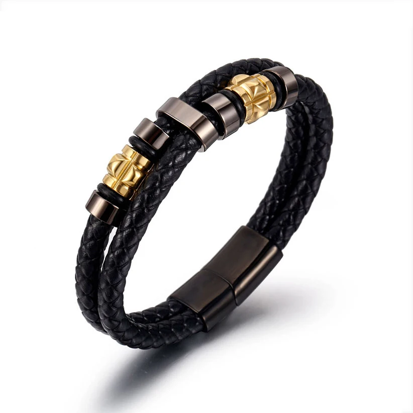 

Personalize Braided Wrap Leather Bracelets Charms Bangle DIY Wristbands Jewelry Making Gift for Women