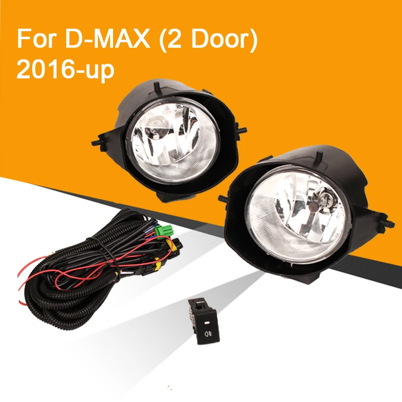 

12v Car Fog Light Assembly for ISUZU D-max 2 door 2016 2017 2018 Front Left and Right set Fog Light Lamp with Harness Relay