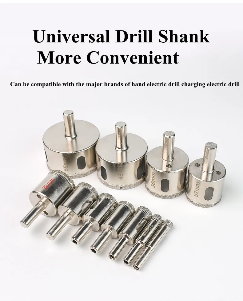 

Triangular Positioning Drill Glass Hole Opener 6-60mm Multifunctional Center Drill Positioning Ceramic Tile Marble Drill Bit