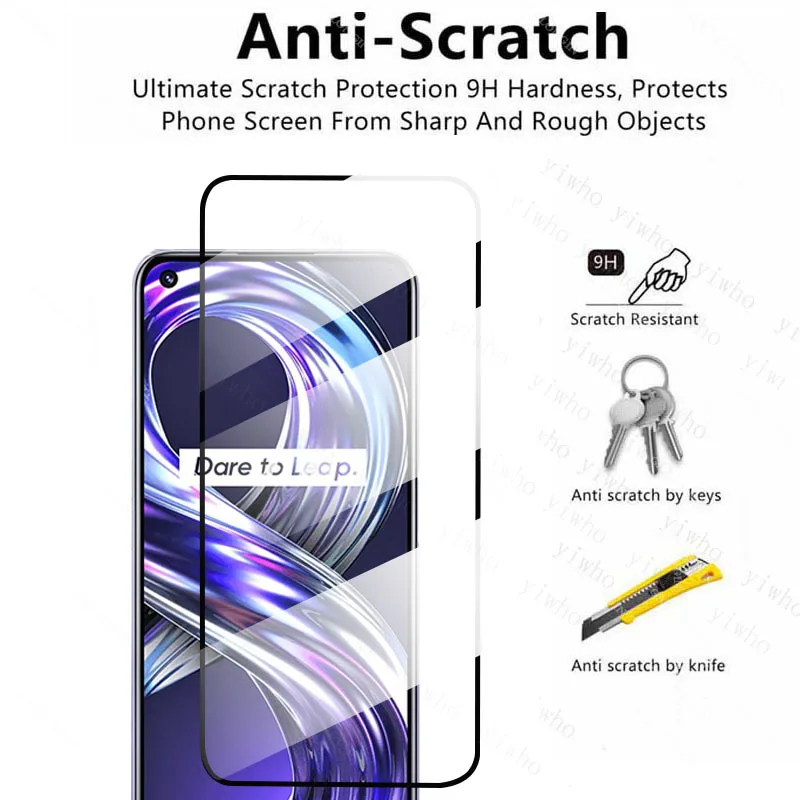 Protector de pantalla para móvil, cristal templado para oppo realme 8 pro, realme 8i, lente de cámara, RMX3085, RMX3081