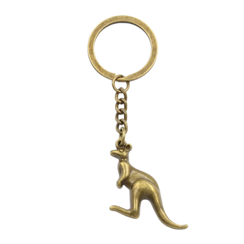New Hot Men Key Ring Metal Key Chain Keychain Gift Jewelry Bronze Silver Color Australia Kangaroo Pendant Great Promotion