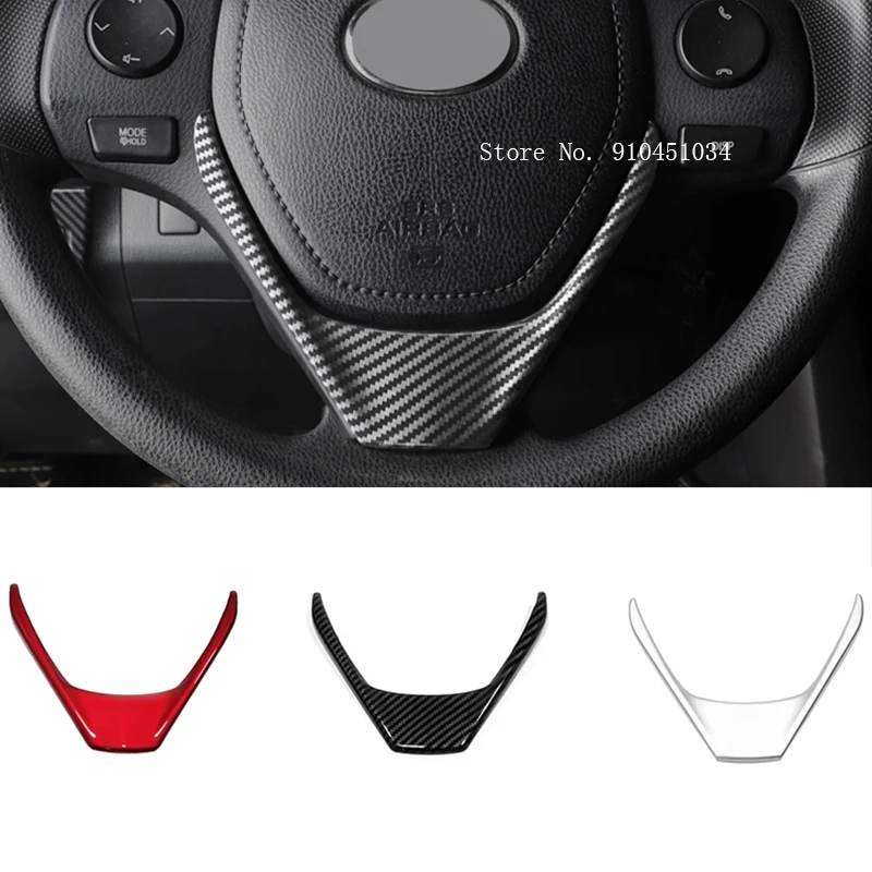 

For Toyota Corolla Auris 2014-2018 RAV4 2013-2017 ABS Chrome Inner Steering Wheel Decoration Cover Trim Car Accessories 1pcs