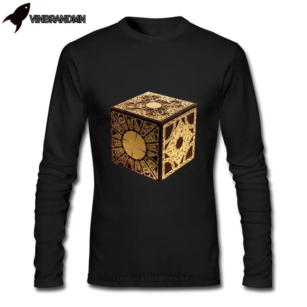 2020 Retro Hellraiser Box Clive Barker Printed T-Shirts Youth Cotton Design Art Clothing Long Sleeve Tee Shirts Teenage T-Shirt