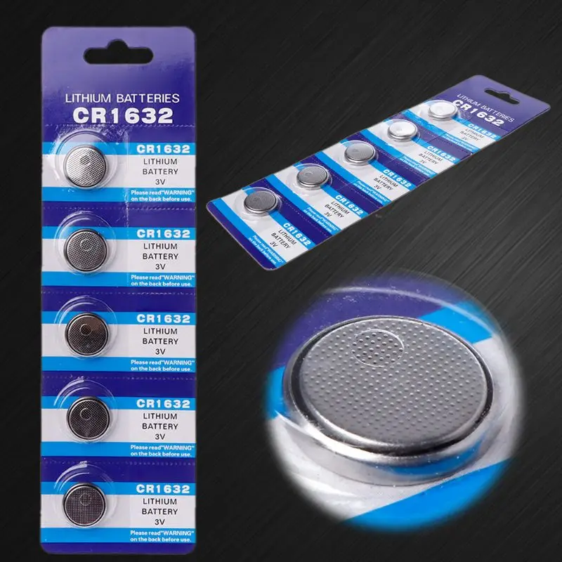 5PCS Button Battery CR1632 Lithium Coin Cell Batteries 3V LM1632 BR1632 ECR1632 1632 Electronic Watch Toy Remote G6DD