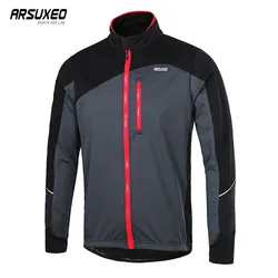 ARSUXEO Veste Velo Hiver Thermique Winter Cycling Jacket Windbreaker Waterafstotende Fiets Jas Chaqueta Invierno Bicicleta