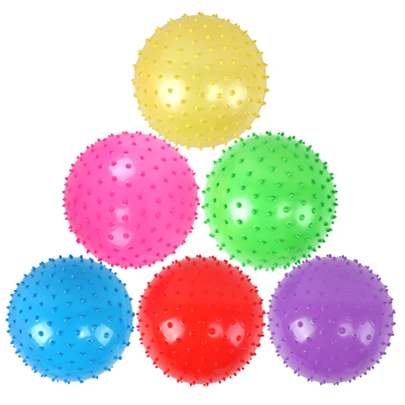 16/18/22cm Baby Soft Squeeze Bouncing Fidget Development Sensory Educational Toy Inflatable Rubber Ball for Children Infant Gift