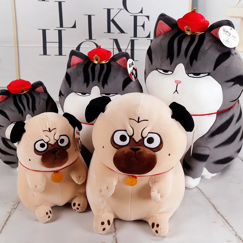 30-50cm długości na żywo mój cesarz lalka kot bazar czarny plusz zabawka wysokiej jakości Kawaii Cartoon Anime wypchana poduszka świąteczny prezent