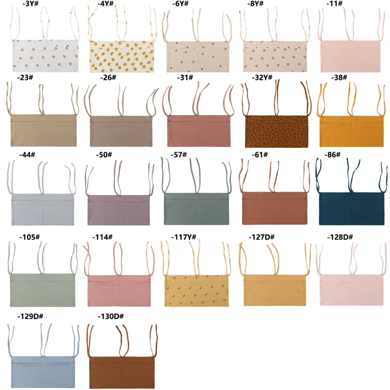 Bolsa de almacenamiento para mesita de noche de bebé, organizador de cuna para bebé, bolsa colgante multiusos para cama de recién nacido, pañuelos