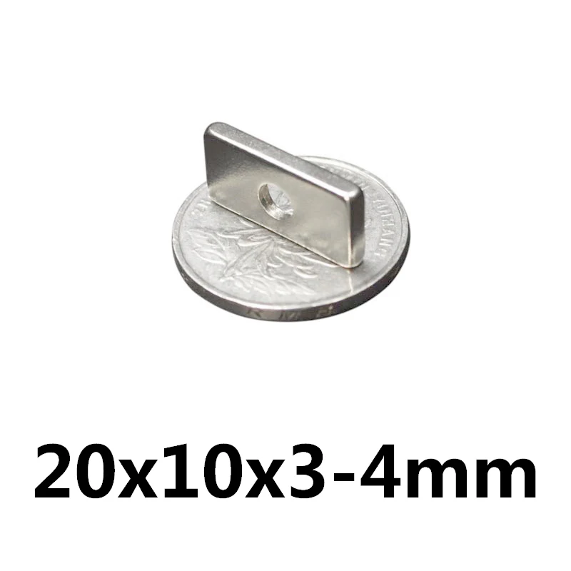 

Мощный магнит 20x10x3-4, лист с отверстиями 4 мм, магниты стандарта 20*10*3 мм-4 мм