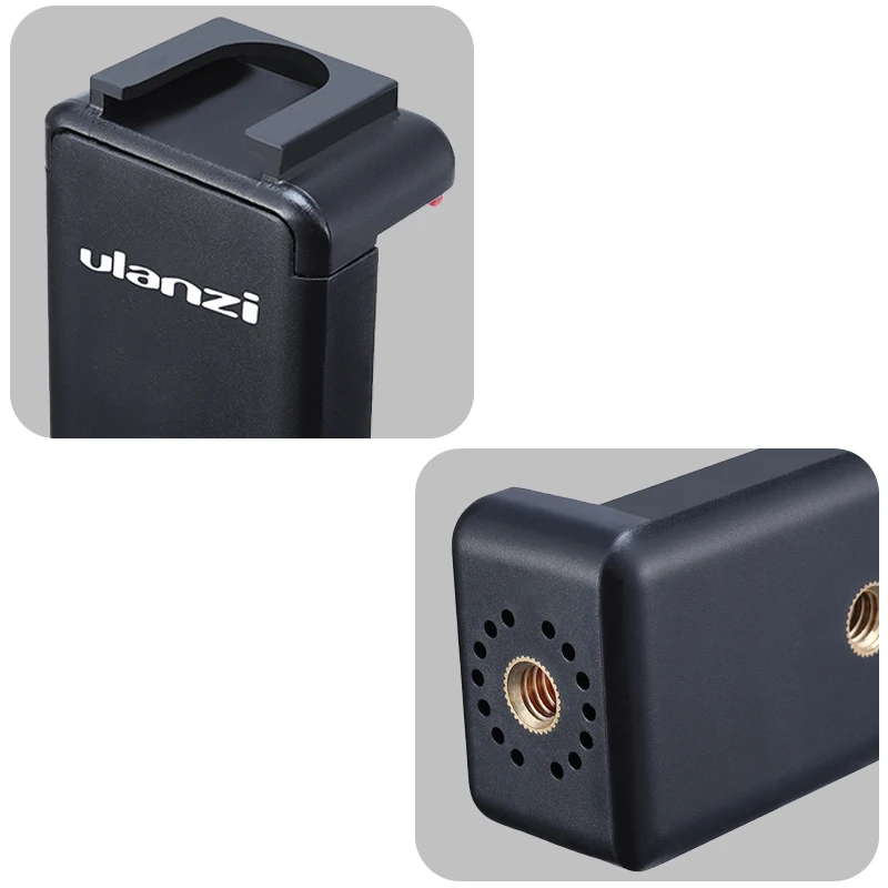 Ulanzi ST-07 Telefon Halter Clamp Clip Mit Kalten Schuh Montieren Verlängern Mic Video Licht 1/4'' Stativ Einbeinstativ Basis Halterung für smartphone