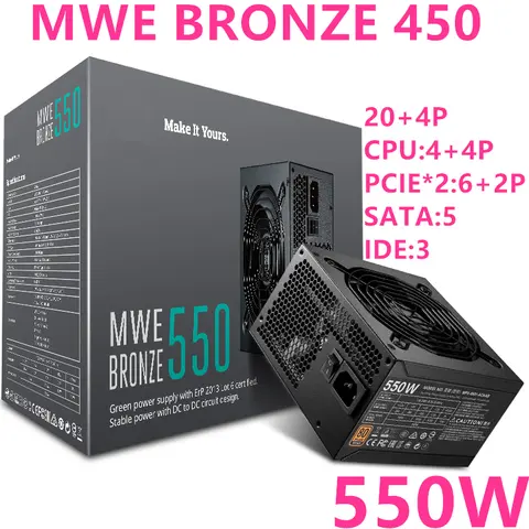Nowy oryginalny zasilacz do Cooler Master MWE BRONZE 550 450 550 W 450 W MPX-5501-ACAAB MPX-4501-ACAAB MPE-5501-ACAAB