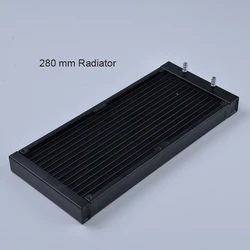 Syscooling aluminum water cooling radiator 280mm for 140 mm fans tube ID 6mm