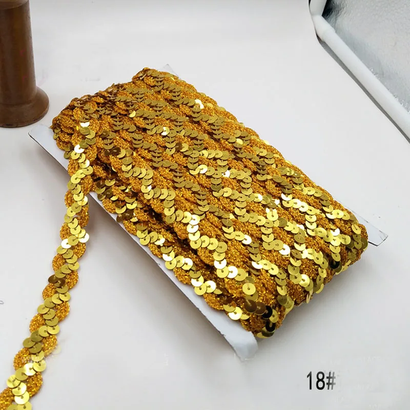 25Meters Shiny Beading Sequins Lace Fabric Trim for Wedding Decor Handmade DIY Craft Lace Ribbon Fabric Garments Sewing Supplies