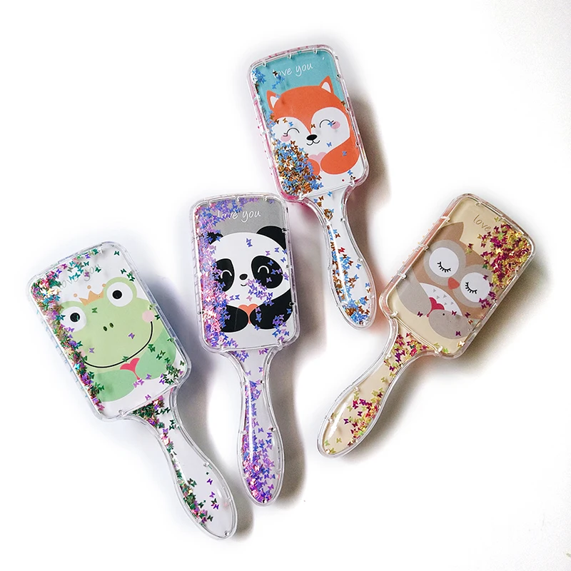 Cute Cartoon Animal Children Foam Panda Anti-static Hair Brush Massage Comb Detangle Hair Brush Salon Hair Styling Tools