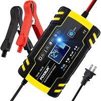 EU/US/UK 12V/24V Motorcycle Golf Car Battery Charger Maintainer & Desulfator Smart Battery Charger Pulse Repair Battery Charger