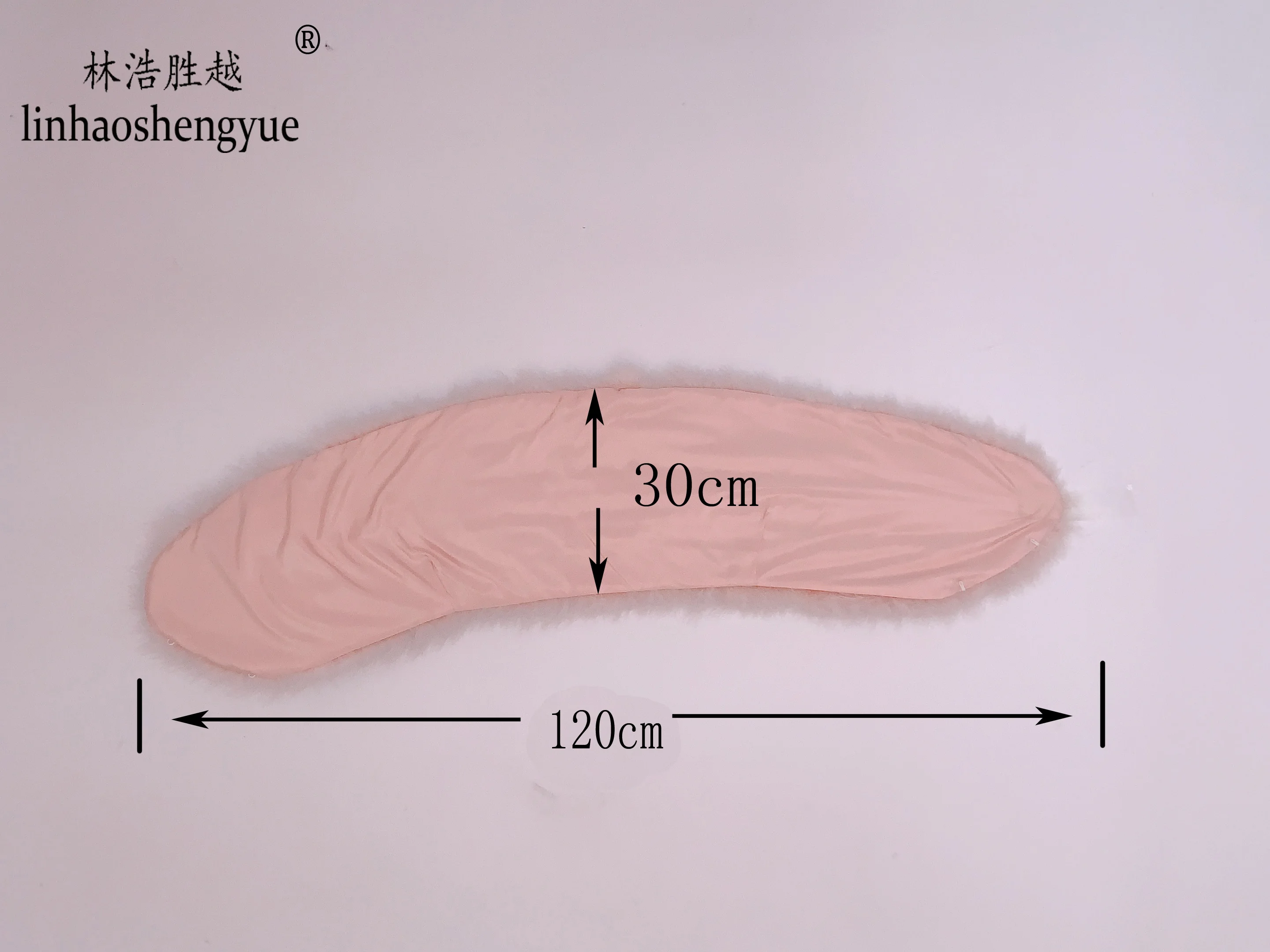 Linhaoshengyue-chal pequeño de piel de avestruz, 120cm de longitud, a la moda