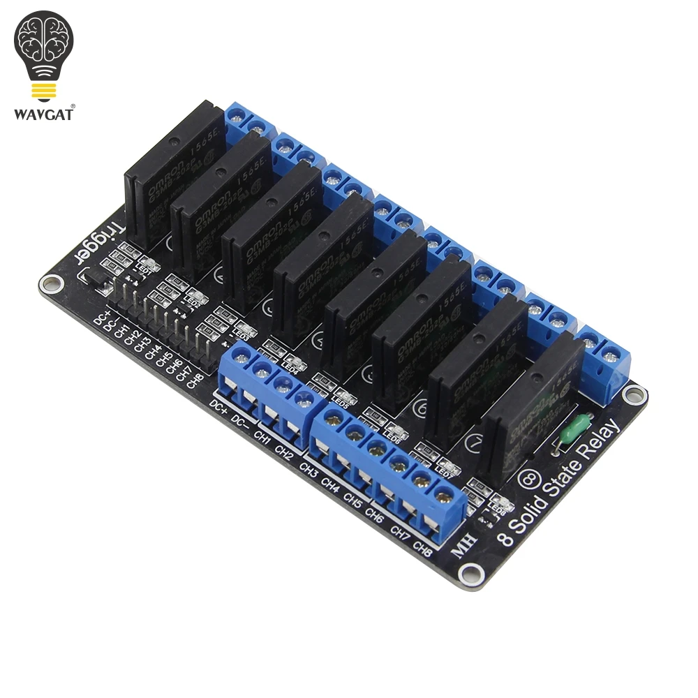 WAVGAT 12V Relay 1 2 4 8 Channel SSR High Low Level Solid State Relay Module 250V 2A For Arduino