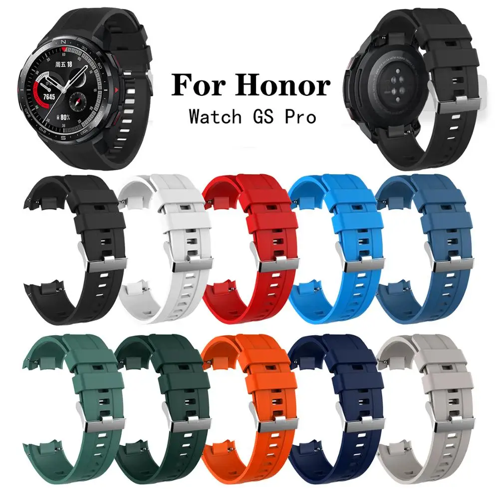 For Honor Watch GS Pro Original SmartWatch Band Sport Watchbands Silicone Watch Strap Replacement WristBand 22mm Bracelet Belt