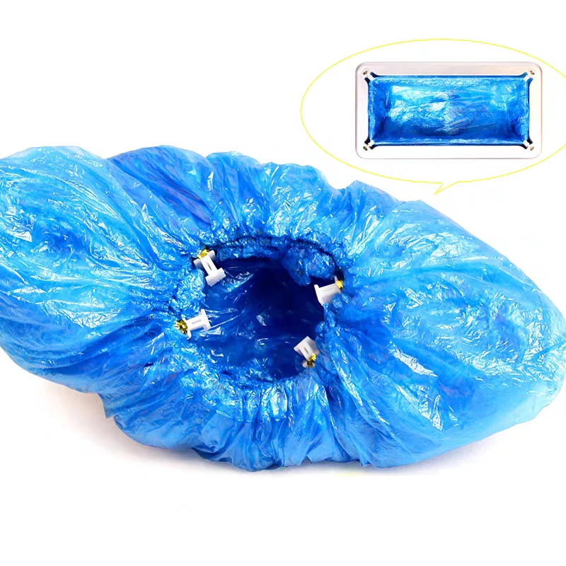 100-800PCS Disposable PE Shoe Cover For Automatic Shoe Cover Machine Special T Buckle Shoe Cover Disposable Machine Shoe Cover