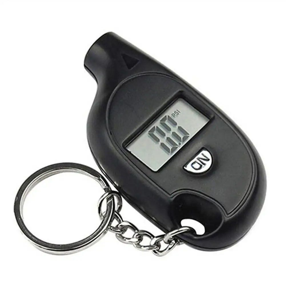 TPMS Mini LCD Digital Tire Pressure Gauge Tools Car Bike Engine Tire Pressure Tester Air Pressure Checker Adapter With Keychain