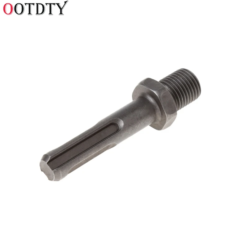 OOTDTY 12Mm Thread Dia SDS Plus Round Shank Drill Chuck Adapter Connector Abu-abu