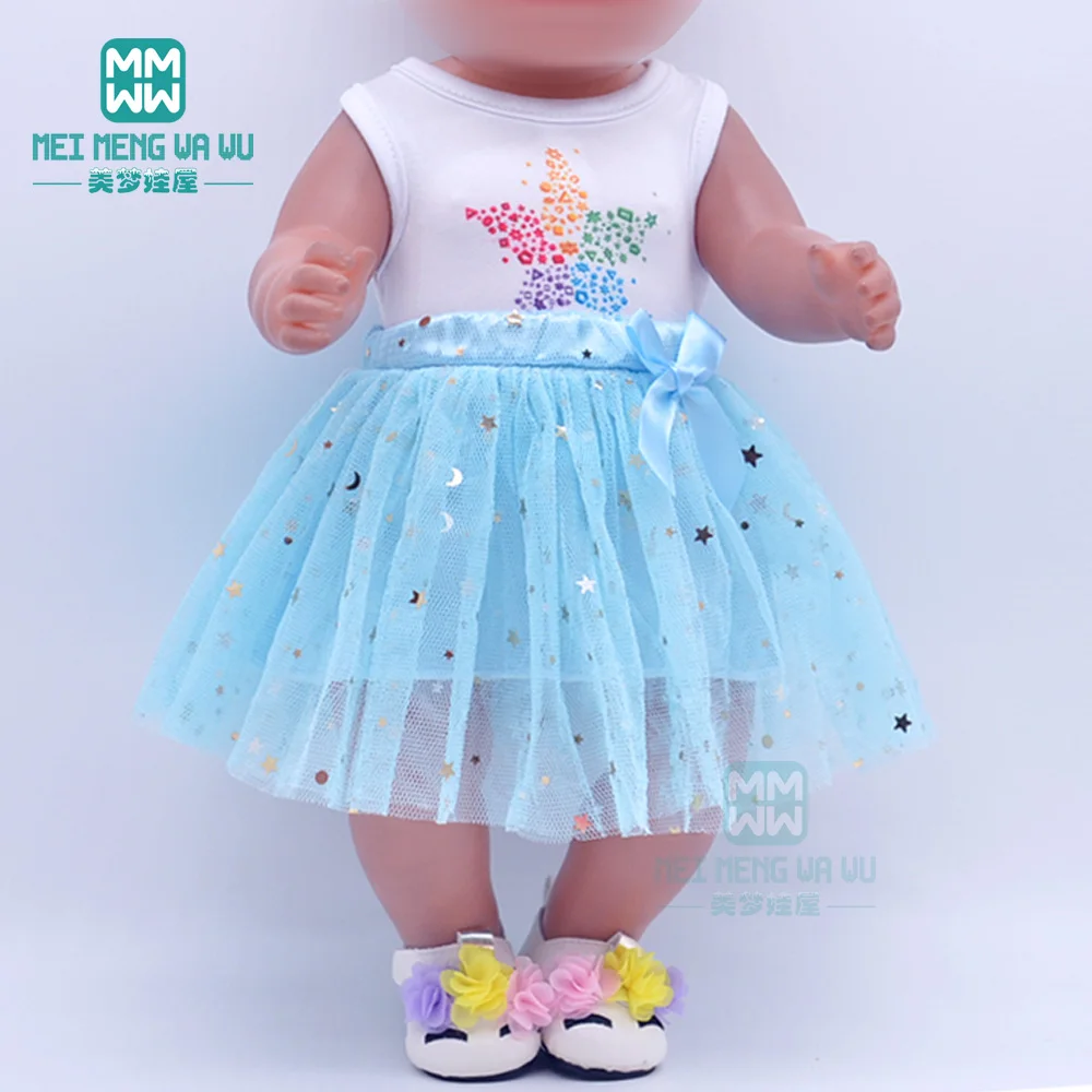 Kleidung für Puppen, passend für 43 cm große New Born Doll American Doll, modischer Jackenanzug, Mullrock, Geschenk – Detail 18